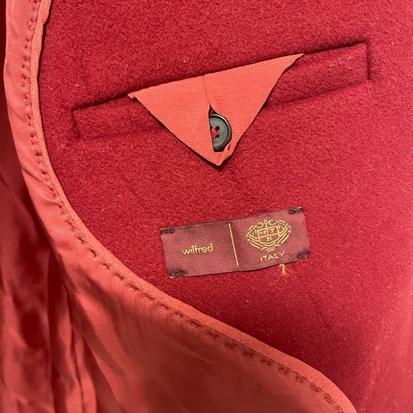 Aritzia Wilfred The Cocoon Coat - Red - Virgin Wool Cashmere - Size XS - Picture 9 of 16